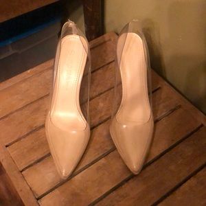 Clear size 7 wild diva heels